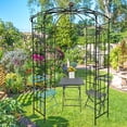 thumbnail image 2 of Metal Garden Arch Birdcage Shape Garden Arbors Diameter 6.8ft x 9.5ft High Pergola Pavilion Wedding Trellis For Climbing Vines In Outdoor Garden Backyard Lawn Patio, 2 of 9