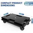 thumbnail image 2 of Heavy Duty 4 Wheels Flat Dolly Cart for Moving, 440 Lbs Capacity, Black, 2 of 6