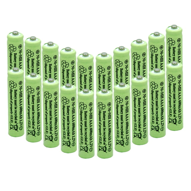 Baterías recargables QBLPOWER AAA NiMH 600mAh 1.2V paquete de 20