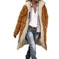 thumbnail image 2 of Baberdicy Women's Double Faced down Jacket, Fashionable Warm Winter Long Sleeve Hooded Coat , Reversible Hooded down Coat, Winter Warmth Puffer, Two-Tone Layer Brown S, 2 of 5