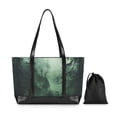 thumbnail image 7 of FORMRS Canvas Laptop Tote Bag for Women with 15.6" Computer Compartments Shoulder Handbag, Green Forest, 7 of 7