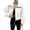 White, variant on Women's Crop Jacket Collared Long Sleeve Zip Up Jackets with Pockets Elastic Cuffs Solid Color Trendy Outfits White S