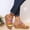 Brown, variant on WIZUTIZ Shower Sandals Women Comfortable Sports Womens Summer Sandals Slides Platform Heels Slide Sandals Color Block Slide Sandals Indoor with Arch Support Slippers Mom Birthday Gifts