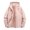 Pink hooded hiking jacket women a1, variant on thefmos Women's Long Sleeve Jacket with Hood Trendy Solid Color Zip Up Outerwear Warm Lightweight Insulated Windbreaker Casual Fall Winter Clothes, Red M