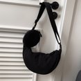 thumbnail image 2 of Monedero de axila para mujer, bolso bandolera de Color sólido, bolso informal de nailon suave para mujeres y niñas, 2 of 4