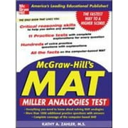 McGraw-HIll's MAT: Miller Analogies Test [Paperback - Used]