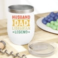 thumbnail image 2 of Husband. Dad. Librarian Legend. Father's Day or Dad's Birthday, White 12oz Wine Tumbler, 2 of 5