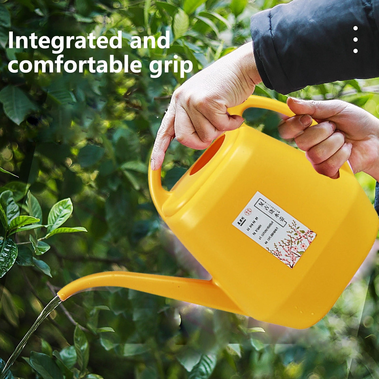 1 Gallon Plastic Watering Can with Handle and Long Spout，E