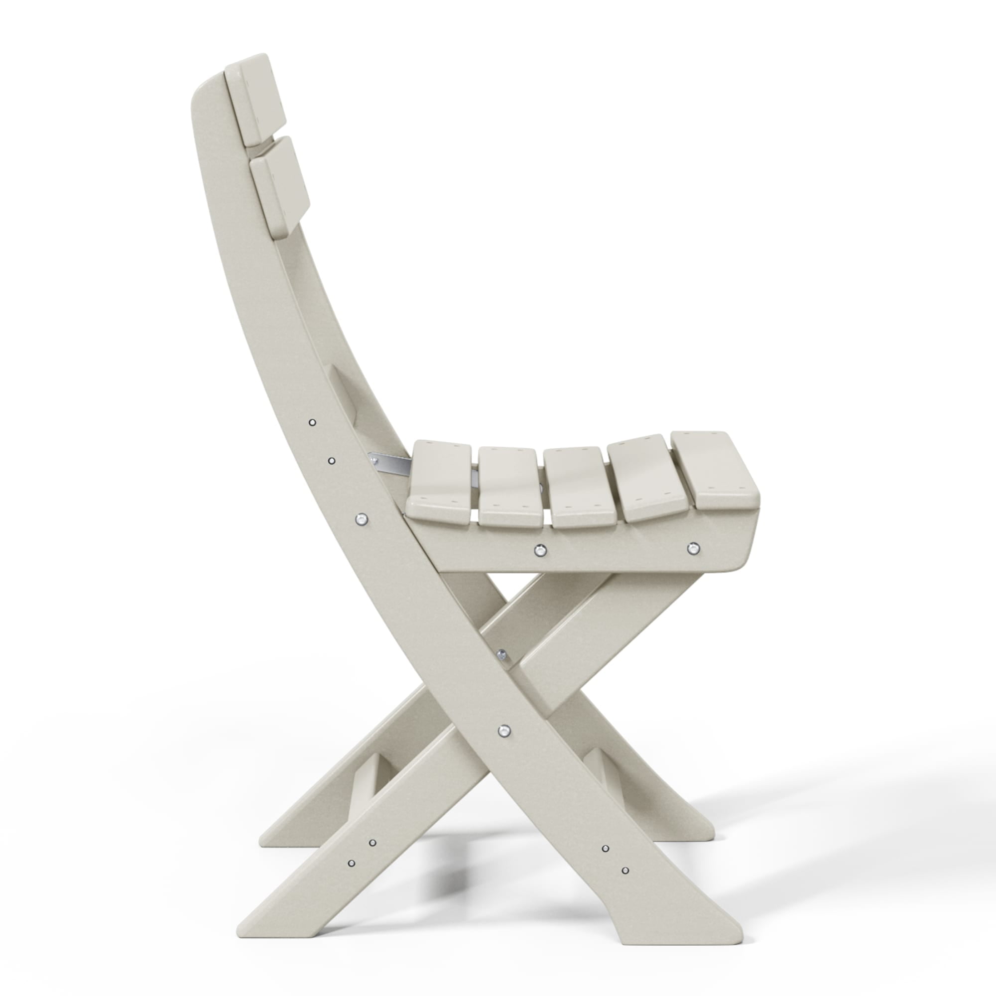 WestinTrends Malibu HDPE Outdoor Patio Modern Folding Dining Chair, Sand