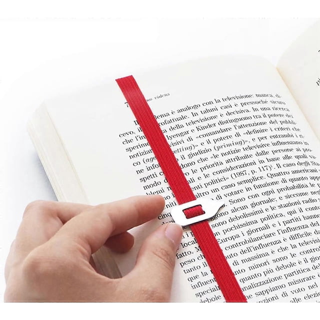 Marcapáginas elástico, perfecto para cualquier libro o la oficina. Marcapáginas para mujer. Marcapáginas para hombre. Marcapáginas (rojo).