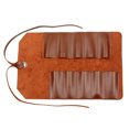 thumbnail image 1 of Leather Small Tool Roll Up Bag 10 Slots Carry On Pouch Craft Tools Organizer, 1 of 8