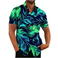 thumbnail image 2 of ZCFZJW Men's Hawaiian Shirt Big and Tall Regular Fit Casual Summer Short Sleeve Floral Button Down Graphic T-Shirts Tropical Holiday Beach Shirts Tops Multicolor#09 XXXL, 2 of 4