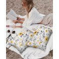 thumbnail image 5 of Waterproof Outdoor Throw Pillows with Inserts 12"x20" Set of 2, Yellow Floral Spring Soft Decorative Pillowcases for Couch Bedroom, Elegant Summer Botanical Gray Pillow Covers for Sofa Living Room, 5 of 8