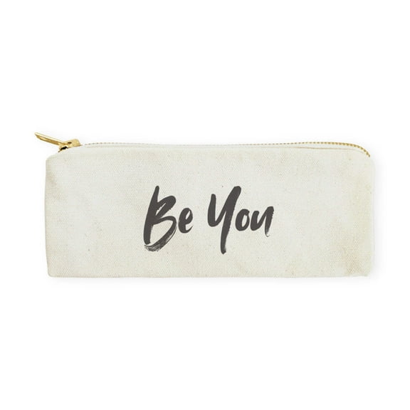 Be You Cotton Canvas Pencil Case and Travel Pouch