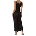 thumbnail image 4 of Swimsuit Coverup for Women Sleeveless Spaghetti Strap Crochet Knit Bodycon Maxi Dress Beach Cover Up Bathing Suit Dress, 4 of 8