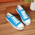 thumbnail image 4 of Womens Classic Canvas Shoes Low Top Lace up Fashion Casual Sneakers Turquoise, 4 of 7