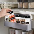thumbnail image 3 of Estante de pared autoadhesivo para especias de cocina, organizador de almacenamiento de botellas de condimentos, debajo del estante, 3 of 4