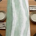 thumbnail image 5 of Ombre Green Ocean Table Runner, Coastal Waves Beach Gradient Washable Cotton Linen Table Runners 72 Inches Long, Dresser Scarf Runner for Dining/Coffee/Kitchen/TV Stands/Cabinets 13''x72'', 5 of 9