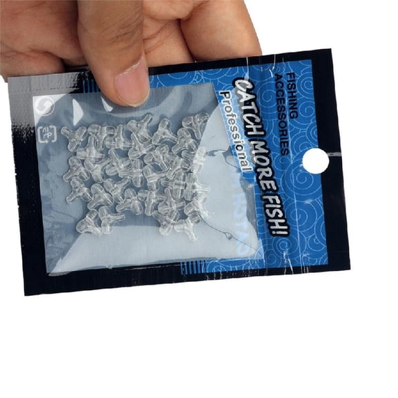 30Pcs Double Crosses Hole 3 Way Connector Clear Sea Fishing Beads Connectors Oval Crosses Bead