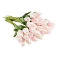 thumbnail image 2 of 30Pcs Artificial Tulips Flowers Real Touch Tulips Fake PU Bouquet Latex Flower White (Light Pink), 2 of 6