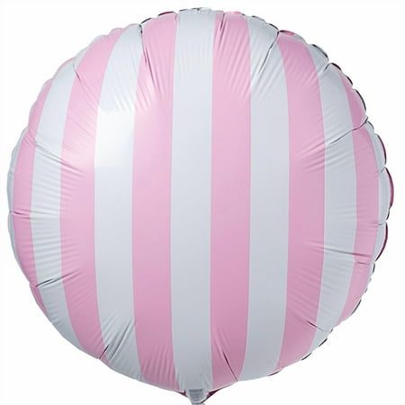 Lovely Pink Striped Mylar Balloon