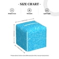 thumbnail image 2 of Honeii 's Sky Blue Glitter for Leather Square Tissue Box Cover Holder: A Stylish Organizer for Tabletops, Bathrooms, Cars & Offices, 2 of 5