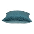 thumbnail image 3 of Teal Quilted Velvet Geo Decorative Throw Pillow, 3 of 3