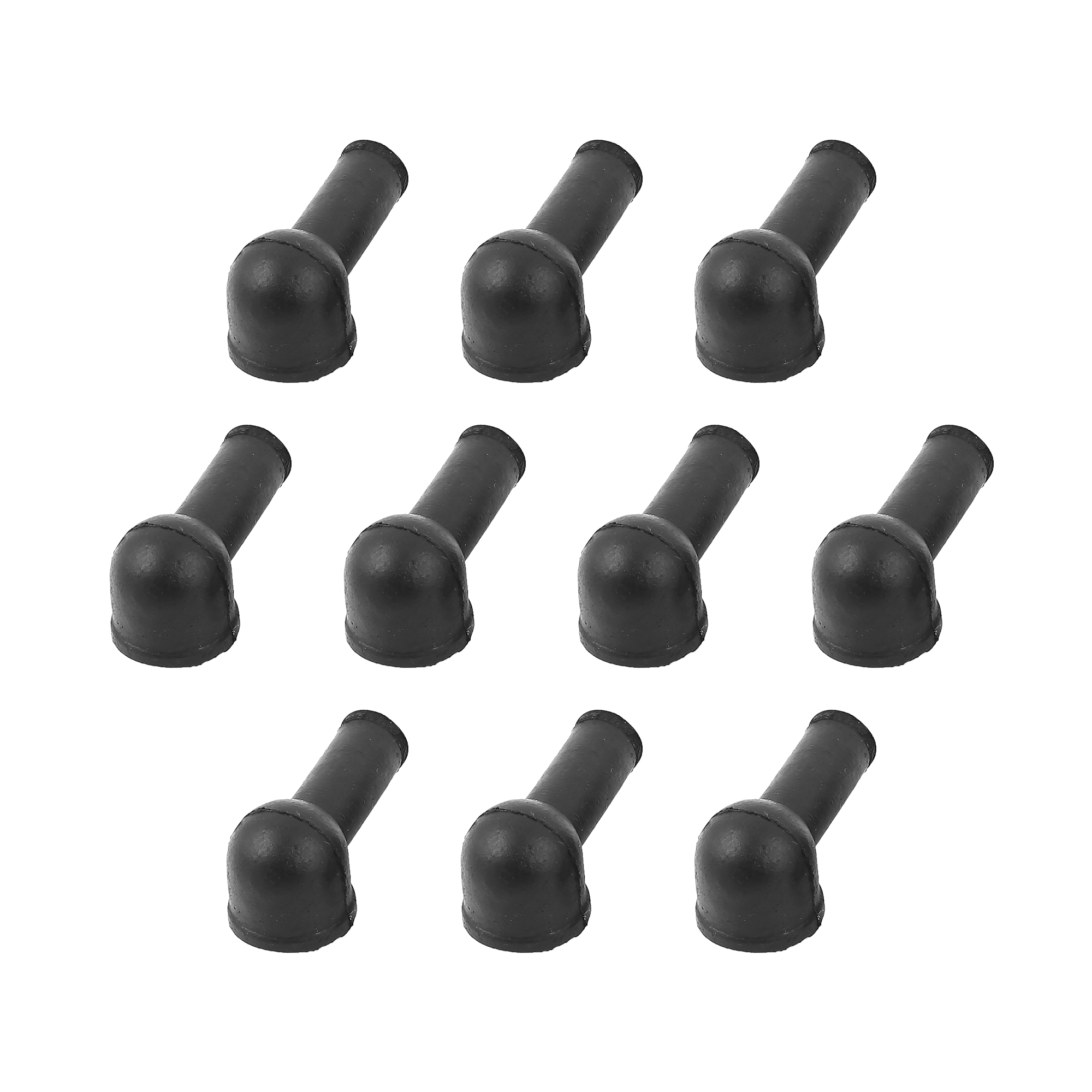 Unique Bargains Terminal Insulating Covers 12mm x 8mm 10 Pcs Black for Automotive Use