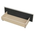 thumbnail image 2 of uhomepro Storage Upholstered Platform Bed Queen Size with Nail Trim Headboard, 4 Storage Drawers, Wood Slats Support, Mattress Foundation No Box Spring Required, Beige, 2 of 12