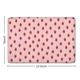thumbnail image 5 of Red Strawberry Plants Fruit Pink Flannel Non Slip Door Rugs,Washable Door Mats Indoor,Decorative Door Mats,Dirt-Resistant and Absorbent Doormat for Entrance,Bedroom,Kitchen,Bathroom,23.5"x16", 5 of 5