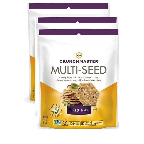Crunchmaster Multi-Seed Original, 4 Ounce Bag,  PACK OF 3