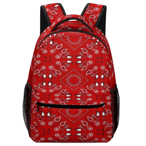 Bandana Pattern Backpack for Business Daypack College Canvas Bags Durable