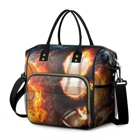 Team Player Lunch Tote - Multi-Pocket Insulated Cooler Bag for Baseball, Softball, Volleyball