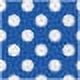 6.5" x 6.5" Disposable Blue Polka Dot Paper Napkins, 45 Count, by Way To Celebrate