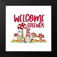 thumbnail image 2 of Reed, Tara 15x15 Black Modern Framed Museum Art Print Titled - Gardening Gnomes Sentiment IV-Welcome Friends, 2 of 5