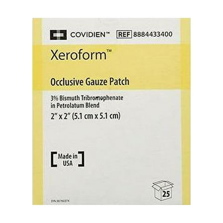 Covidien 8884433400 (Box of 25) Xeroform Petrolatum Gauze Dressing 2 in. x 2 in.