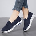 thumbnail image 5 of longantii Orthopedic Dress Shoes for Women Arch Support Non Slip Slip on Work Shoes Wide Mesh Stretch Hiking Shoes Soft 2026 New Foam Shoes Dark Blue, 5 of 7