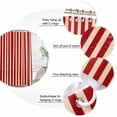thumbnail image 6 of Red Brown Stripes Waterproof Fabric Shower Curtain,Minimalist Geometric Vertical Striped Waterproof Fabric Shower Curtain for Bathroom Curtains Bathtubs Shower Curtains with 12 Hooks Long 72x78in, 6 of 8