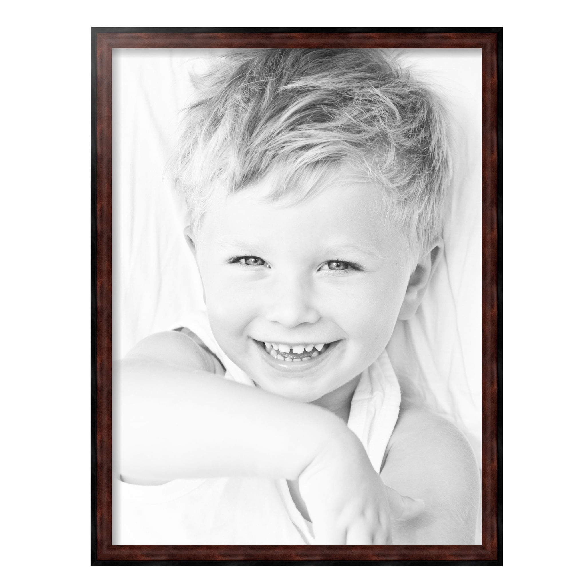 ArtToFrames 18" x 24" Dark Cherry With Black Picture Frame, 18x24 inch Red Wood Poster Frame (WOM-4900), 4 Pack