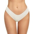 thumbnail image 3 of Audhol Thongs for Women! European and American Women's Briefs Female Non Pants Female Ice Silk Buttocks Lady Panties Panties for Women White S, 3 of 4