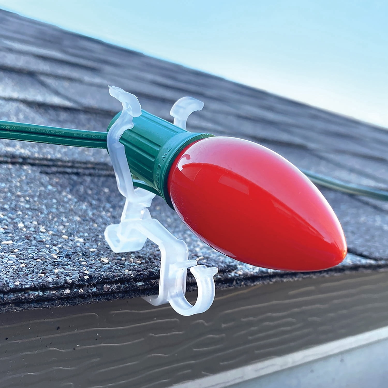 Multi-Directional Gutter/Shingle Christmas Light Clips, Clear, 50 Count, by Holiday Time