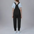 thumbnail image 5 of XQYLOS Girls Sleeveless Jumpsuit with Harem Pants Elastic Waist Overalls Pocket Details Summer Playwear for Kids 5-14 Years Stretchy Cotton Romper Outdoor Adventure Casual Outfit, 5 of 6