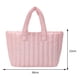 thumbnail image 5 of Bolsas acolchadas con asa superior Bolsa acolchada de algodón informal para vacaciones de fin de semana (rosa) Sywqhk Para Estrenar, 5 of 8