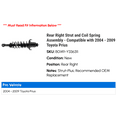 thumbnail image 2 of Rear Right Strut and Coil Spring Assembly - Compatible with 2004 - 2009 Toyota Prius 2005 2006 2007 2008, 2 of 2