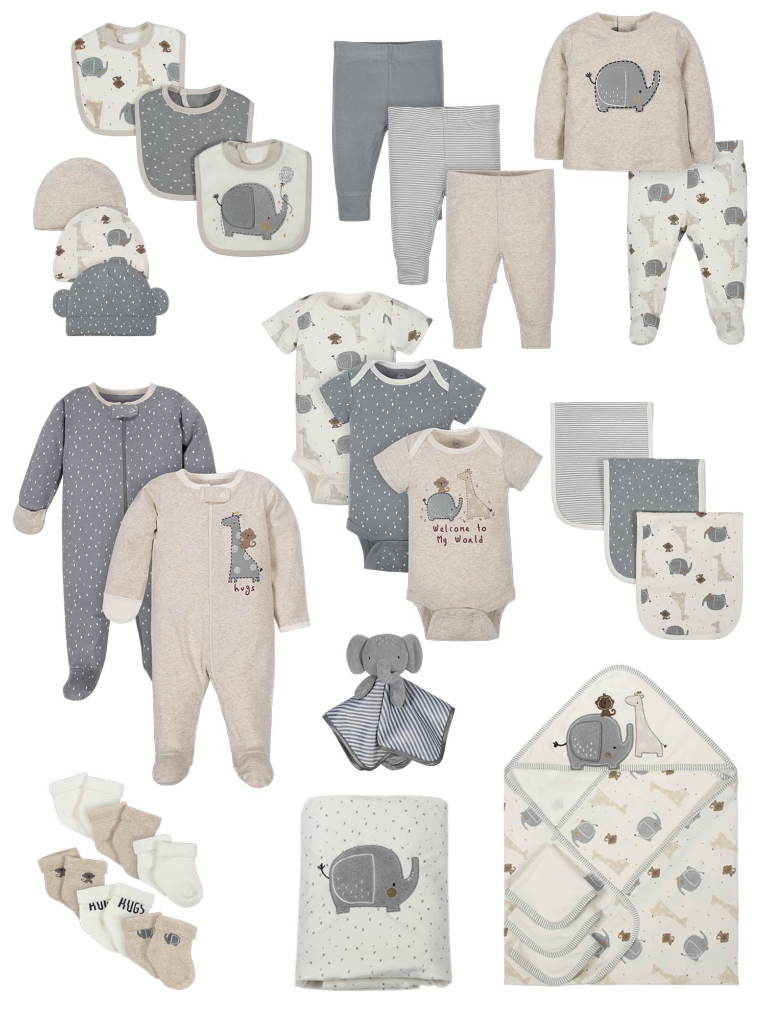 Wonder Nation Baby Boy or Girl Gender Neutral Shower Layette Gift Set