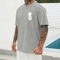 thumbnail image 4 of VgaVtl Short Sleeve Teeshirts for Men Sports Summer Shirts for Men Holiday Pullover Graphic Casual Loose Gray Tops, 4 of 7