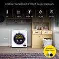 thumbnail image 5 of Equator Compact Vented Dryer, 3.5 cu. ft., 13 lbs Capacity, 110V, Digital Bottom Control, Sensor Dry Technology, 5 of 36