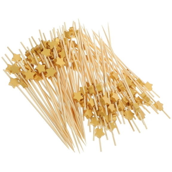 OUNONA 100pcs Cocktail Shape Toothpicks Cocktail Skewers Cocktail Pick Toothpicks for Appetizers