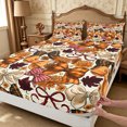 thumbnail image 3 of Erosebridal Bow Floral Fitted Sheet Full 3 Pieces,Fall Harvest Bed Set,Multi,1 Fitted Sheet and 2 Pillowcases, 3 of 6