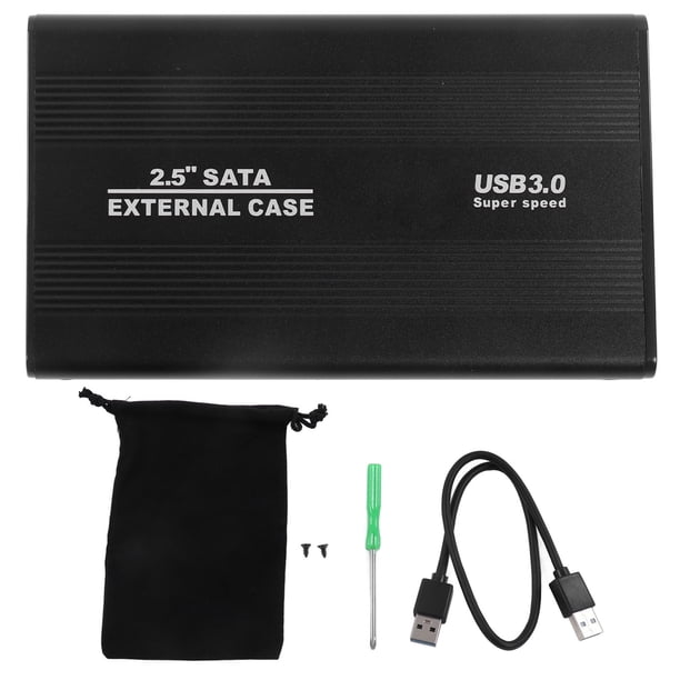 Caja de disco duro 2,5 pulgadas 4 TB Indicación LED Carcasa de aluminio Intercambiable en caliente Puerto USB 3.0 de 5 Gbps Funda de disco duro externo Negro